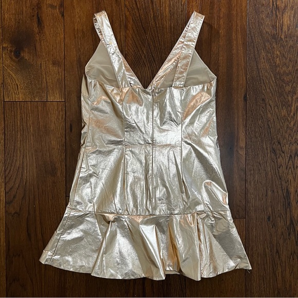 NWT Anthropologie Mare Mare Metallic V-Neck Dress Party Cocktail Evening Wedding - Picture 11 of 12